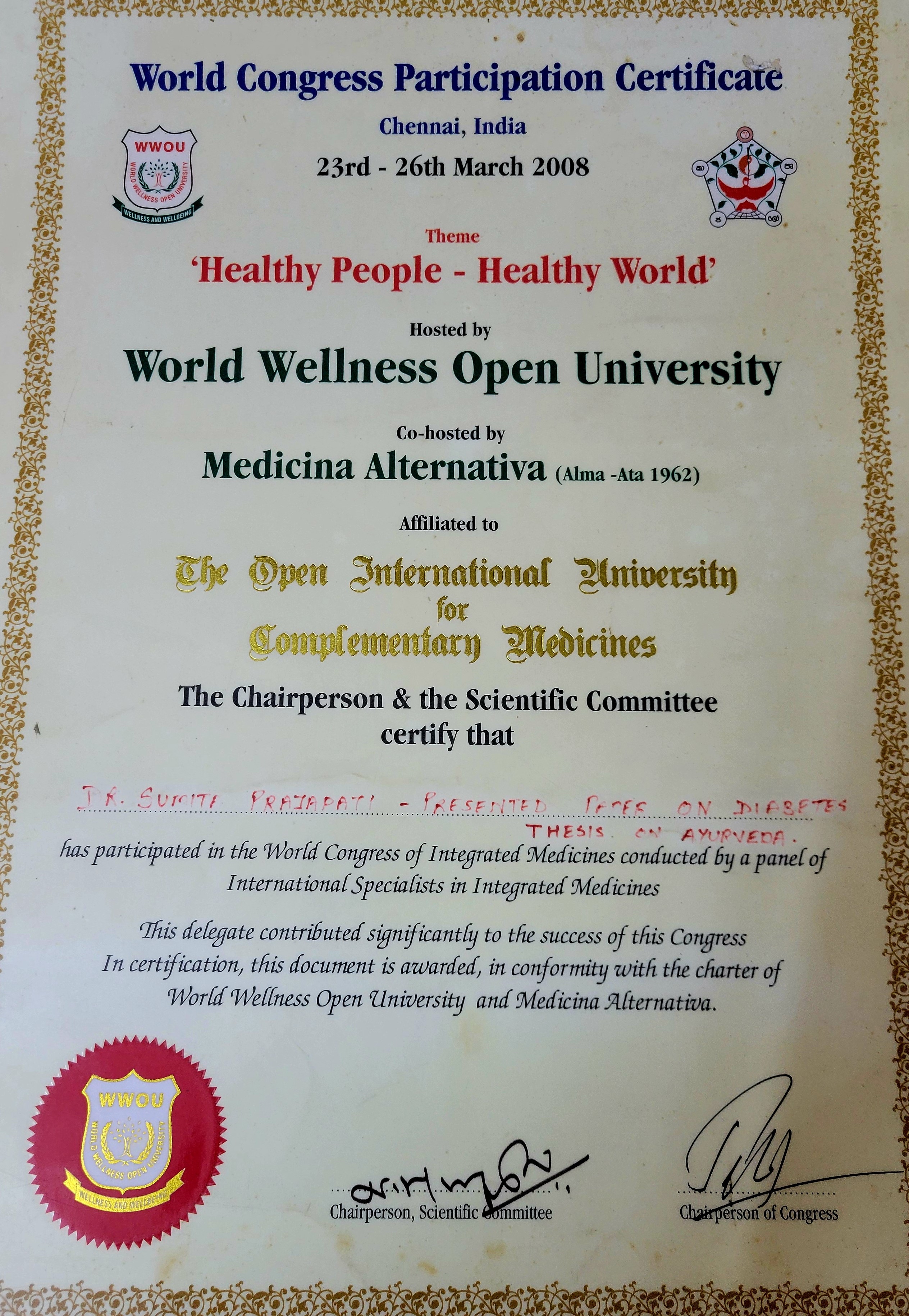 World wellness open university